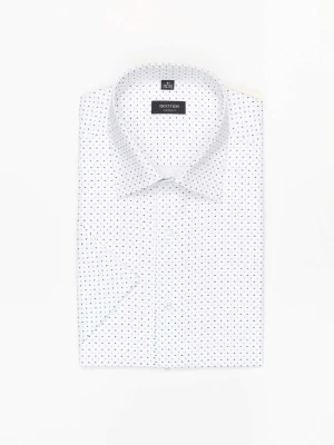 KOSZULA COLINE 3250E KRÓTKI RĘKAW CUSTOM FIT BIAŁA Z BAWEŁNĄ Recman