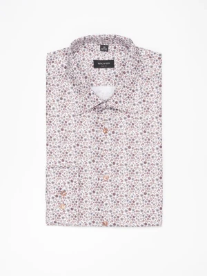 KOSZULA COLINE 3268T DŁUGI RĘKAW SLIM FIT BIAŁA Z BAWEŁNĄ Recman