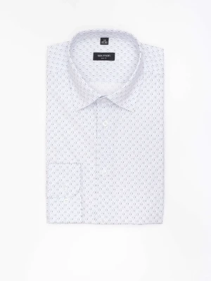 KOSZULA COLINE 3302T DŁUGI RĘKAW SLIM FIT SZARA Z BAWEŁNY Recman