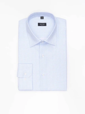 KOSZULA COLINE 3303E DŁUGI RĘKAW CUSTOM FIT BŁĘKITNA Z BAWEŁNĄ Recman