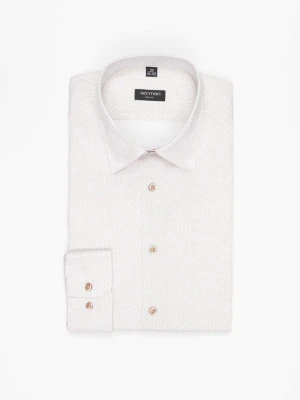 KOSZULA CORSINI 3224D DŁUGI RĘKAW SLIM FIT BEŻOWA Recman
