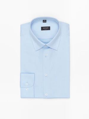 KOSZULA CORSINI 3237T DŁUGI RĘKAW SLIM FIT BŁĘKITNA Z BAWEŁNY Recman