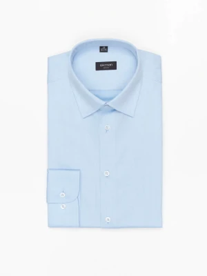 KOSZULA CORSINI 3237T DŁUGI RĘKAW SLIM FIT BŁĘKITNA Z BAWEŁNY Recman