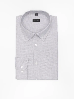 KOSZULA CORSINI 3284D DŁUGI RĘKAW SLIM FIT SZARA Z BAWEŁNY Recman