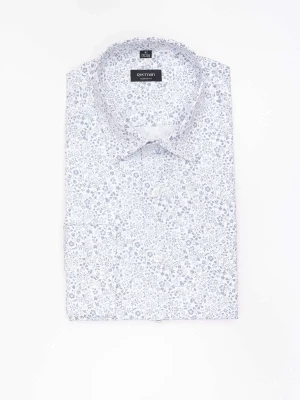 KOSZULA CORSINI 3295E DŁUGI RĘKAW CUSTOM FIT BŁĘKITNA Z BAWEŁNĄ Recman