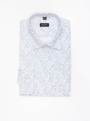 KOSZULA CORSINI 3295E DŁUGI RĘKAW SLIM FIT BŁĘKITNA Z BAWEŁNĄ Recman