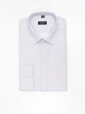 KOSZULA CORSINI 3297T DŁUGI RĘKAW SLIM FIT SZARA Z BAWEŁNĄ Recman