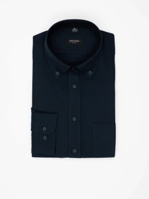 KOSZULA CORSINI 3313D DŁUGI RĘKAW SLIM FIT ZIELONA Z TENCELEM Recman