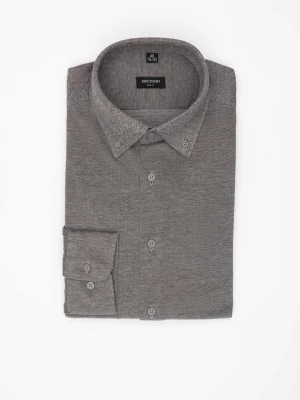 KOSZULA CORSINI 3314D DŁUGI RĘKAW SLIM FIT GRAFITOWA Z BAWEŁNY Recman