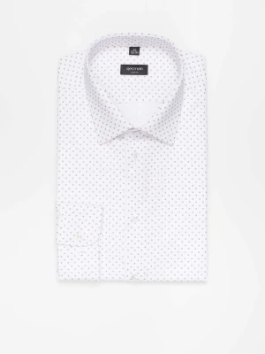 KOSZULA CORSINI 3326E DŁUGI RĘKAW SLIM FIT BIAŁA Z BAWEŁNĄ Recman