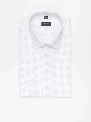 KOSZULA CORSINI 3326E DŁUGI RĘKAW SLIM FIT BIAŁA Z BAWEŁNĄ Recman