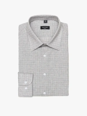 KOSZULA COVIVA 3117D DŁUGI RĘKAW SLIM FIT SZAROŚĆ Recman