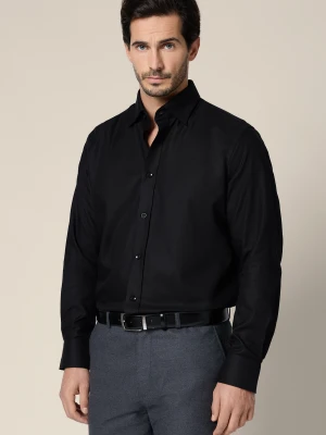 Koszula Czarna Bawełniana Assunta Regular Lancerto