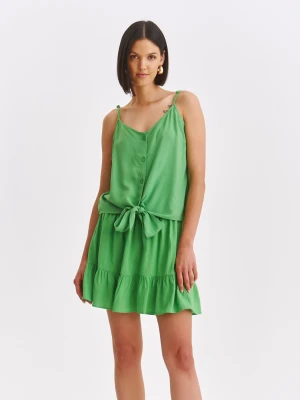 Koszula damska bez rękawów zielona - SKE0062ZI koszula damska bez rękawów - TOP SECRET - Odzieżowy sklep internetowy TOP SECRET