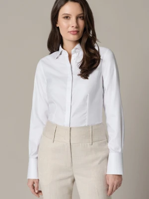 Koszula Damska Biała Bawełniana Agnese Slim Lancerto