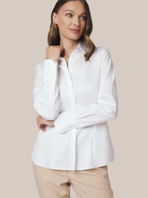 Koszula Damska Biała z Bawełną Naseem Regular Lancerto