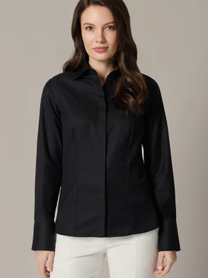 Koszula Damska Czarna Bawełniana Agnese Regular Lancerto