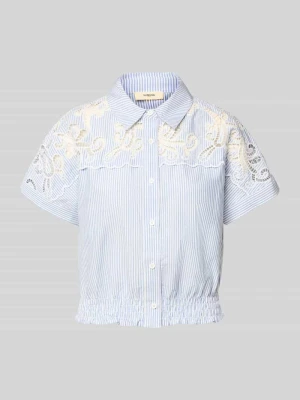 Koszula damska w kroju regular fit z koronką szydełkową model 'LOlITA' SUNCOO PARIS