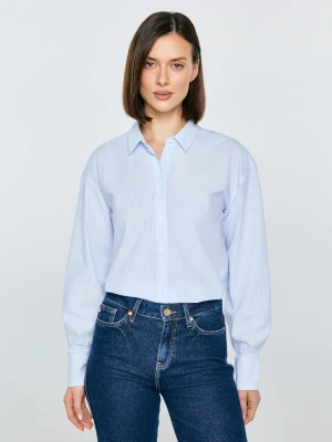 Koszula damska w paski niebieska Goplo 400 BIG STAR