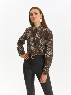 Koszula długi rękaw brązowa - SKL3479BR koszula długi rękaw - TOP SECRET - Odzieżowy sklep internetowy TOP SECRET