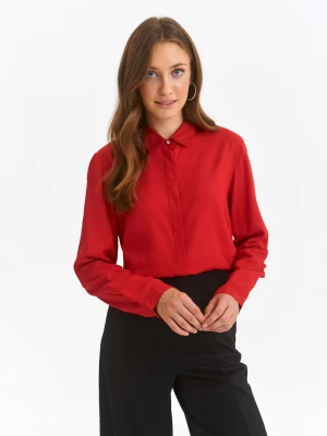 Koszula długi rękaw czerwona - SPL0508CE koszula długi rękaw - TOP SECRET - Odzieżowy sklep internetowy TOP SECRET