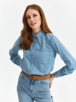 Koszula długi rękaw niebieska - SKL3487NI koszula długi rękaw - TOP SECRET - Odzieżowy sklep internetowy TOP SECRET