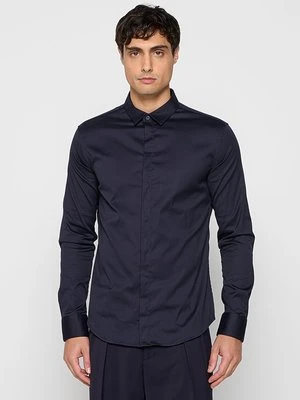 Koszula Emporio Armani granatowy