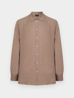 Koszula Emporio Armani taupe
