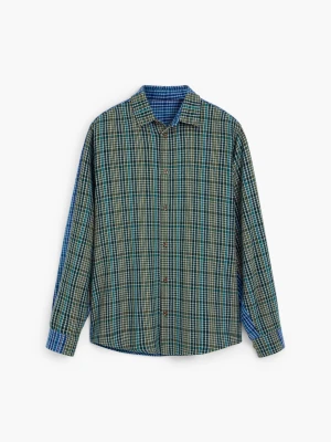 Koszula flanelowa w kratę Desigual niebieski
