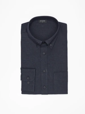 KOSZULA FORMENTO 3256D DŁUGI RĘKAW SLIM FIT GRANATOWA Z BAWEŁNY Recman
