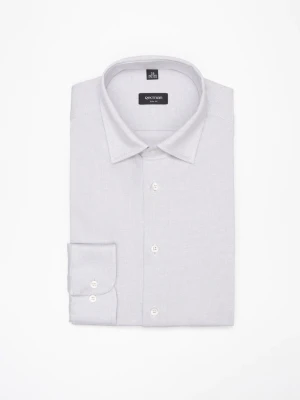 KOSZULA FORMENTO 3277 DŁUGI RĘKAW SLIM FIT SZARA Z BAWEŁNY Recman