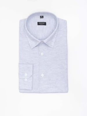 KOSZULA FORMENTO 3285D DŁUGI RĘKAW CUSTOM FIT BŁĘKITNA Z LNEM Recman