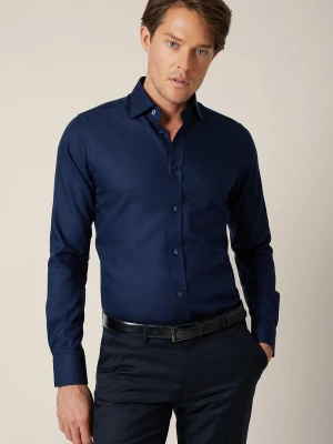 Koszula Granatowa Bawełniana Assunta Slim Lancerto