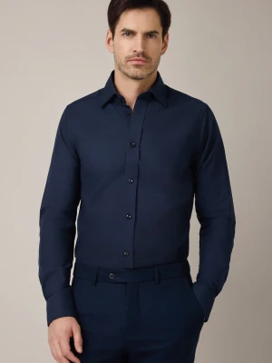 Koszula Granatowa Bawełniana Slim Elide Lancerto