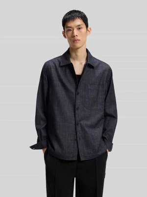 Koszula jeansowa o kroju oversized fit z czystej bawełny model 'Ejiri' Hugo Jeansowy niebieski