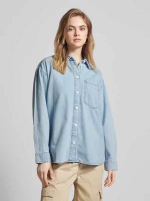 Koszula jeansowa o kroju oversized z kieszenią na piersi Tom Tailor Denim