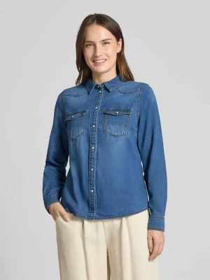Bluzka jeansowa o kroju regular fit z czystej bawełny model ‘MARIA’ Vero Moda
