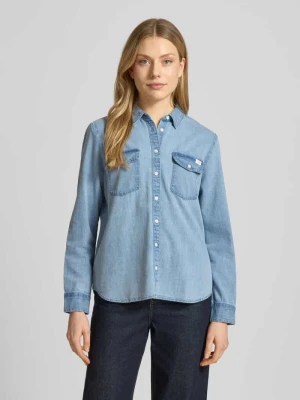 Koszula jeansowa o kroju regular fit z kieszeniami na piersi model 'SEDANA' Mustang Jeansowy niebieski