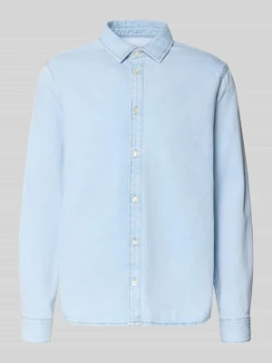 Koszula jeansowa o kroju regular fit z kołnierzykiem typu kent REVIEW