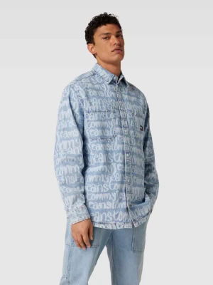 Koszula jeansowa o kroju regular fit z mieszanki bawełny i lnu Tommy Jeans