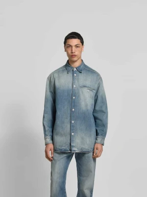 Koszula jeansowa o kroju relaxed fit z bawełny MM6 Maison Margiela Jeansowy niebieski