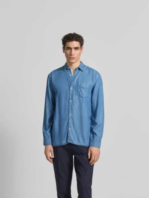 Koszula jeansowa o kroju relaxed fit z czystego lyocellu Officine Générale Jeansowy niebieski