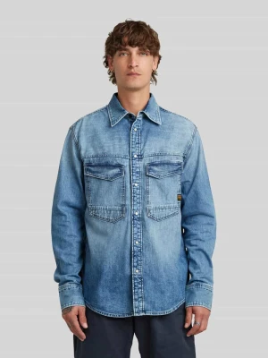 Koszula jeansowa o kroju relaxed fit z czystej bawełny z zatrzaskami G-Star Raw