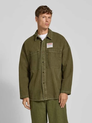 Koszula jeansowa o kroju relaxed fit z detalem z logo model 'UZATOWN CHEMISES' American Vintage Khaki