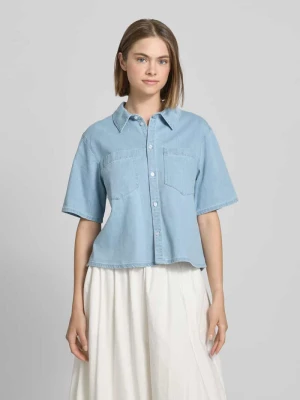 Koszula jeansowa o kroju relaxed fit z mieszanki bawełny model ‘TULA’ Pieces