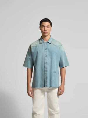 Koszula jeansowa o kroju relaxed fit z wyhaftowanym logo MM6 Maison Margiela Jasnoniebieski