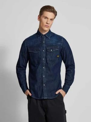 Koszula jeansowa o kroju slim fit z naszywką z logo model ‘Dakota’ G-Star Raw