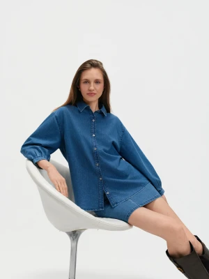 Koszula jeansowa o luźnym kroju Top Secret