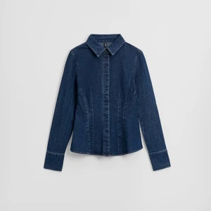 Koszula jeansowa taliowana granatowa House