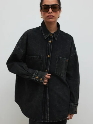 Koszula jeansowa w kolorze WASHED BLACK- INSPIRE-M/L Marsala